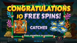 Tampilan visual slot Hot Tuna dengan nelayan dan latar belakang laut